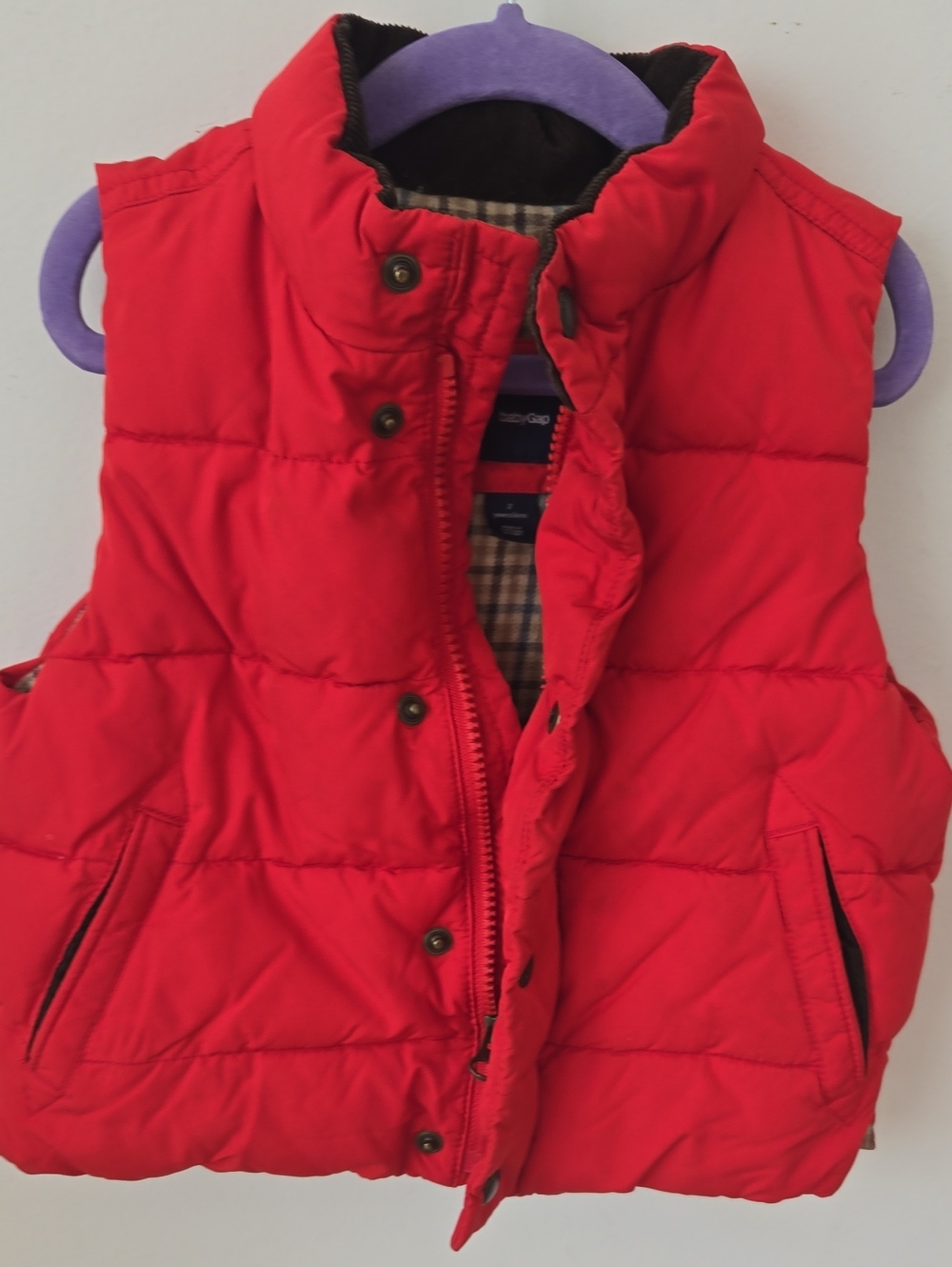 Kids Red Puffer Vest